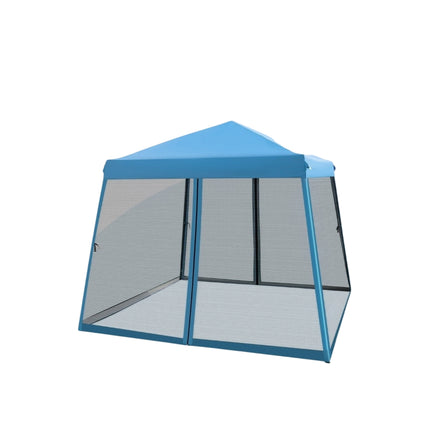 Tente d'extérieur 3 x 3 m, bleue, côtés en maille, protection UV