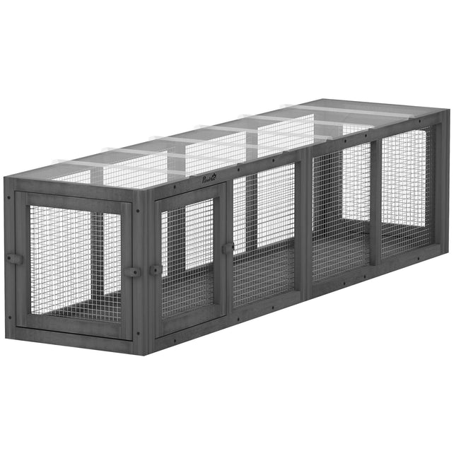 Outdoor-Katzentunnel, wetterfest, Holz & Kunststoff, 146 cm