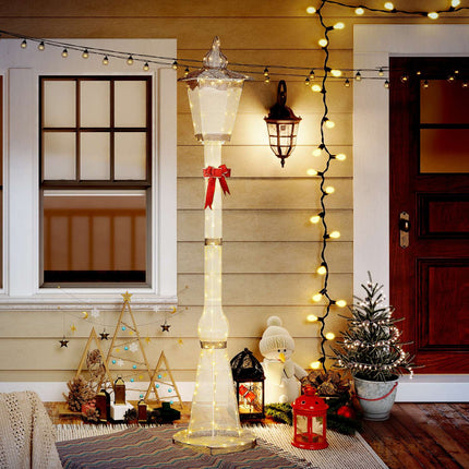 Lanterne de Noël extérieure sur poteau, 215 cm, 155 LED, étanche