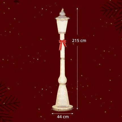 Lanterne de Noël extérieure sur poteau, 215 cm, 155 LED, étanche