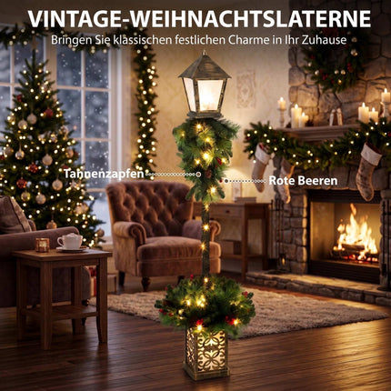 Lanterne de Noël extérieure avec 50 LED blanc chaud, 150 cm