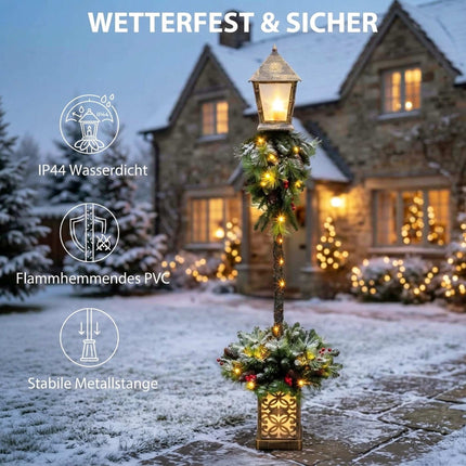 Lanterne de Noël extérieure avec 50 LED blanc chaud, 150 cm