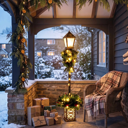 Lanterne de Noël extérieure avec 50 LED blanc chaud, 150 cm