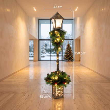 Lanterne de Noël extérieure avec 50 LED blanc chaud, 150 cm