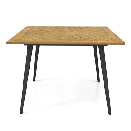 Table de jardin en bois d'acacia, 4 personnes, trou de 4,8 cm (1,9 po).