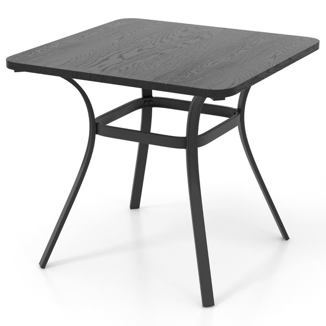 Esstisch für 4 Personen, Holzoptik-Platte, 80x80 cm