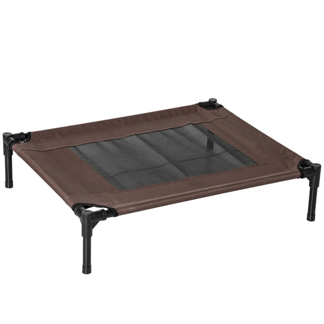 Lit D'Extérieur Pour Chien Chaise Longue Robuste 600D Oxford Marron 76 X 61 X 18 Cm Chiens Et Chats