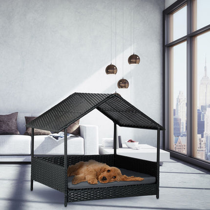 Outdoor-Hundebett mit Sonnendach für kleine und mittelgroße Rassen