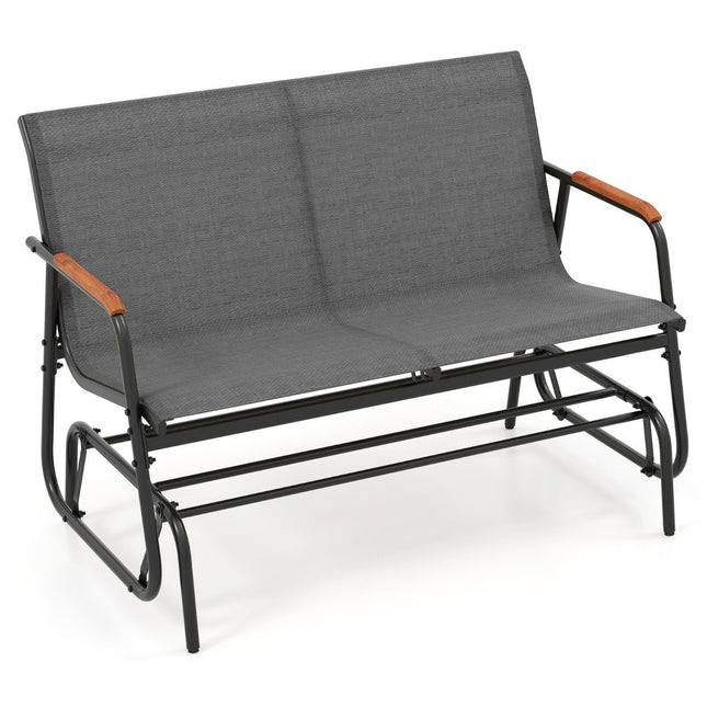 Banc d'extérieur pour 2 personnes avec assise en tissu respirant