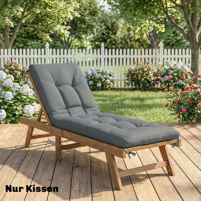 Outdoor Liegenauflage, Dunkelgrau, 198x65x13 cm, UV50+