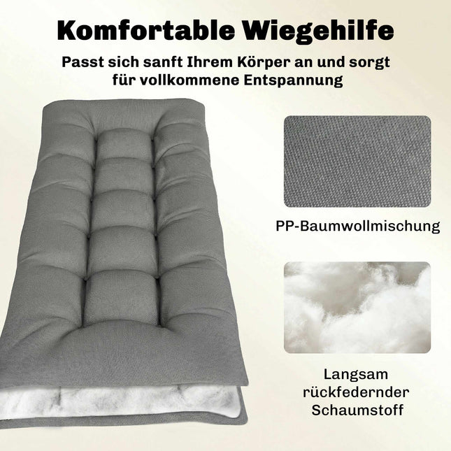 Outdoor-Liegenauflage, abnehmbar, 198x65x13 cm, Hellgrau