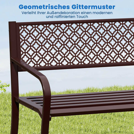 Outdoor-Metallbank, wetterfest, 2-3 Sitzer, 360 kg Tragkraft