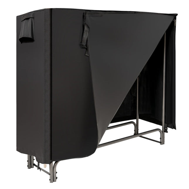 Outdoor-Metall-Kaminholzregal mit wasserdichter Abdeckung