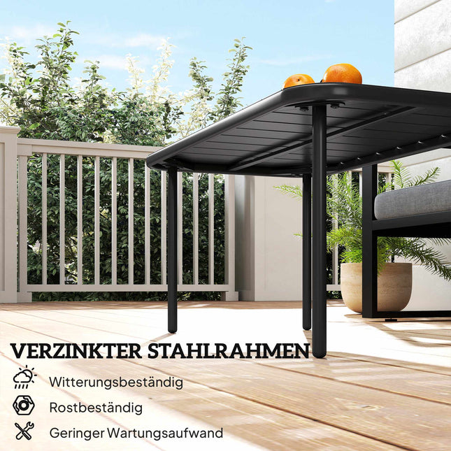 Gartentisch aus Metall, wetterfest, 90x50x43 cm