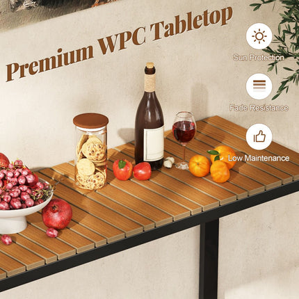 Console de jardin avec plateau en WPC de 129 x 42 cm
