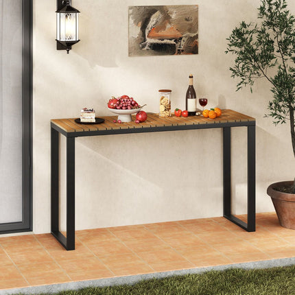 Console de jardin avec plateau en WPC de 129 x 42 cm