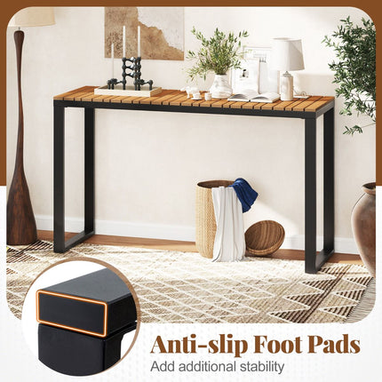 Console de jardin avec plateau en WPC de 129 x 42 cm