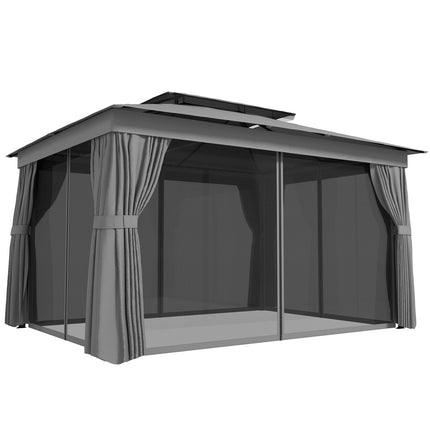 Pavillon mit UV-Schutz 30+ Dach und Vorhängen