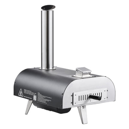 Outdoor Pellet Pizza Oven 12 Inch, Rotating, Thermometer