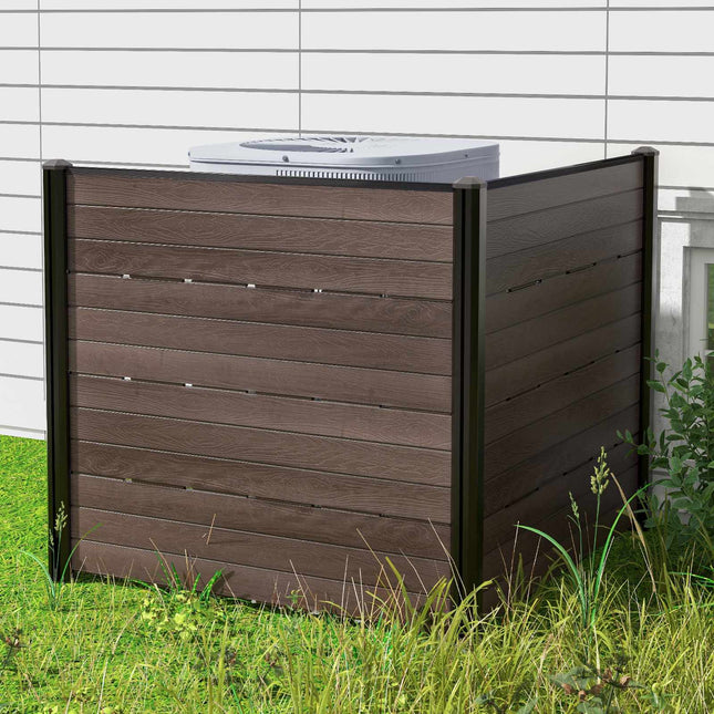 Sichtschutzwand für den Außenbereich, 2 HDPE-Paneele, 5 Pfähle