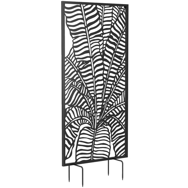Paravent d'extérieur, en métal, à fixer au mur, 65 x 130 cm