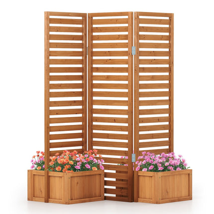Paravent d'extérieur avec jardinières intégrées - Modèle 2 en 1