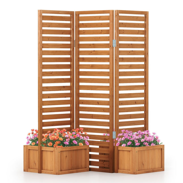 Paravent d'extérieur avec jardinières intégrées - Modèle 2 en 1