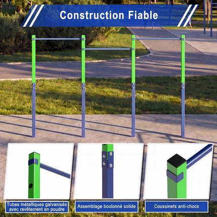 Barre de traction extérieure, hauteur réglable, capacité de 330 kg