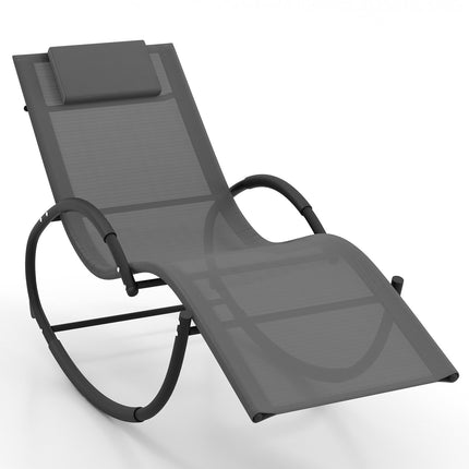 Fauteuil à bascule d'extérieur – Appui-tête amovible, 159 kg