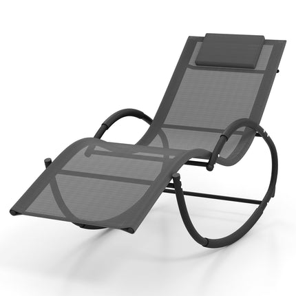 Fauteuil à bascule d'extérieur – Appui-tête amovible, 159 kg