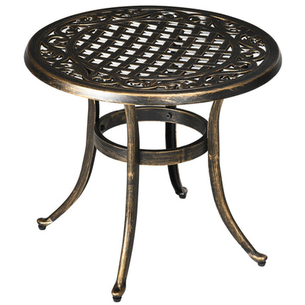 Table d'appoint d'extérieur, aluminium, bronze, Ø60 x 52,5 cm