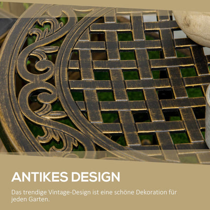 Table d'appoint d'extérieur, aluminium, bronze, Ø60 x 52,5 cm