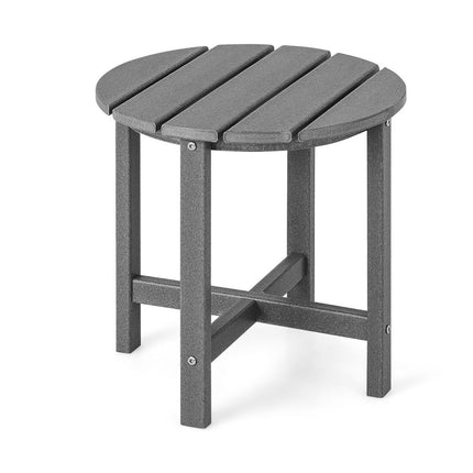 Outdoor-Beistelltisch, wetterfestes HDPE, 46 cm, Grau