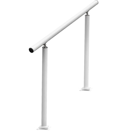Outdoor Stair Handrail, 3 ft, Adjustable Angle, White