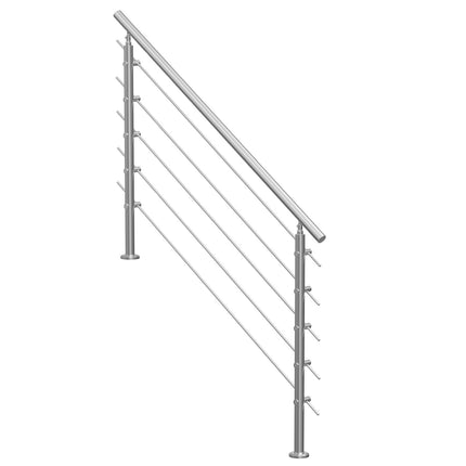 Outdoor Stair Handrail Kit, Stainless Steel, 59 in, 5 Bars