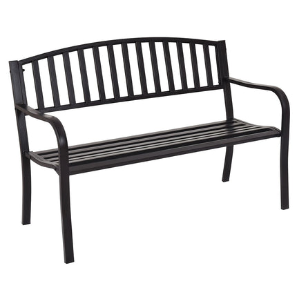 Banc de jardin extérieur en acier, résistant aux intempéries, capacité de 280 kg
