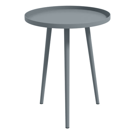Outdoor-Beistelltisch Stahl, rund, grau, Ø40 x 50H cm