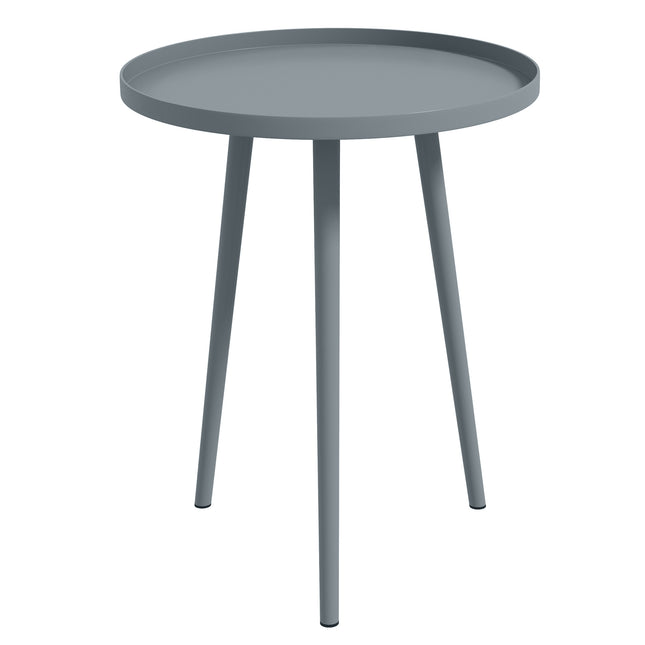 Outdoor-Beistelltisch Stahl, rund, grau, Ø40 x 50H cm