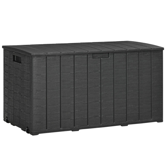 Outdoor-Aufbewahrungsbox, 366L, wasserdicht, Kunststoff, mit Rollen