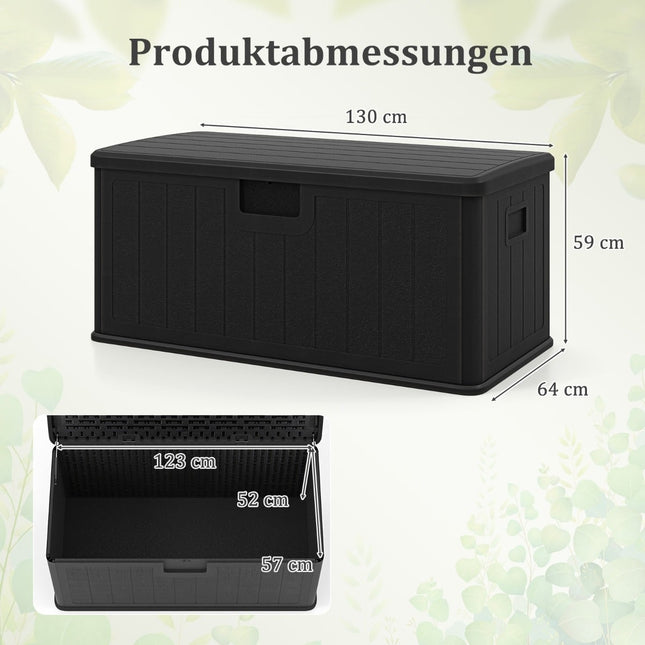 Gartenbox, 378L, wasserdicht, abschließbarer Deckel