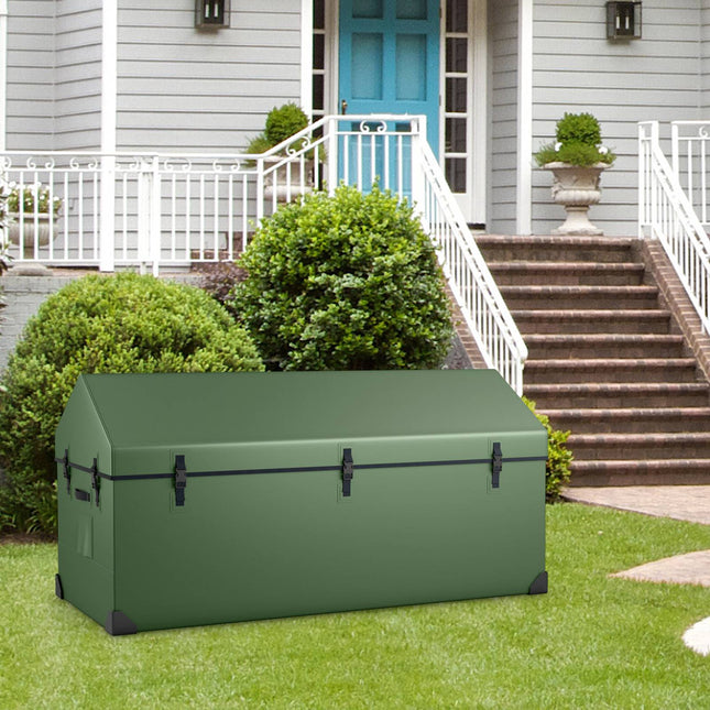 Coffre de rangement extérieur, étanche, ventilé, 658 L, vert