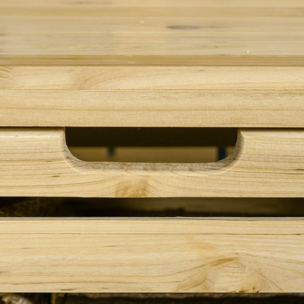 Aufbewahrungsbox für den Außenbereich mit Rankgitter, 4 Ablagen, Massivholz