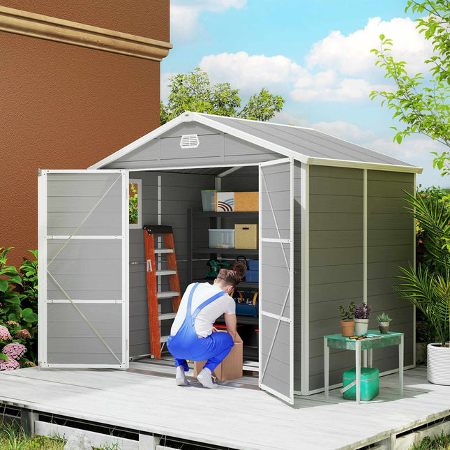 Gartenschuppen, 4,1m², Polypropylen, 240x190x228 cm