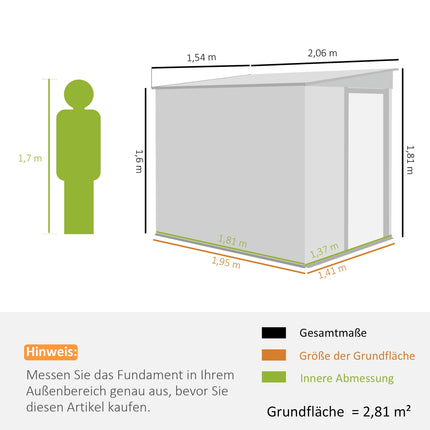 Remise de rangement extérieure, 7 x 5 pi, acier galvanisé, ventilée