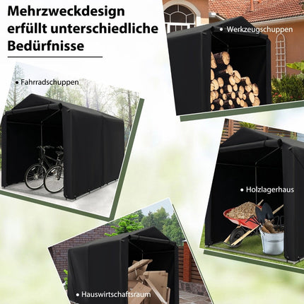 Gartenschuppen, wasserdichter Metallrahmen, 160x218x164 cm