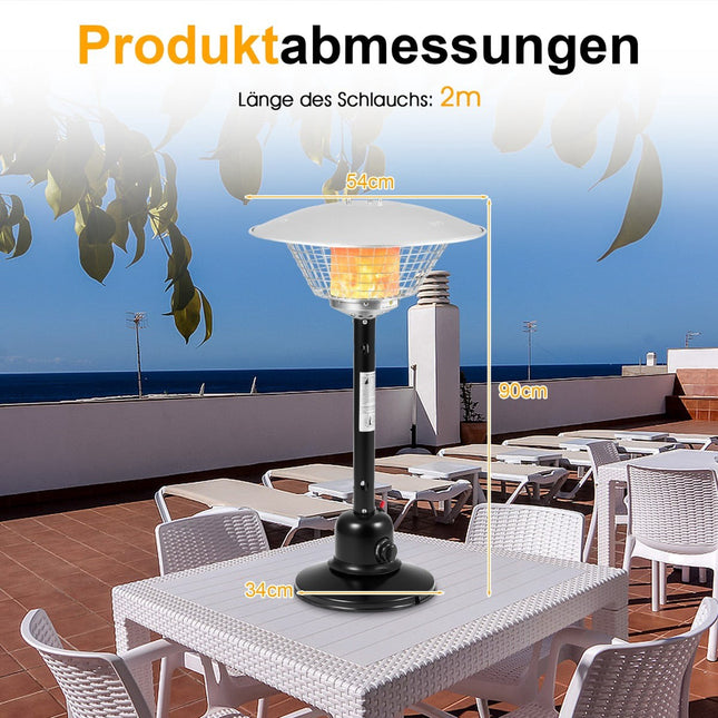 Outdoor Tischheizstrahler, 3200W, Schwarz, sicher & tragbar