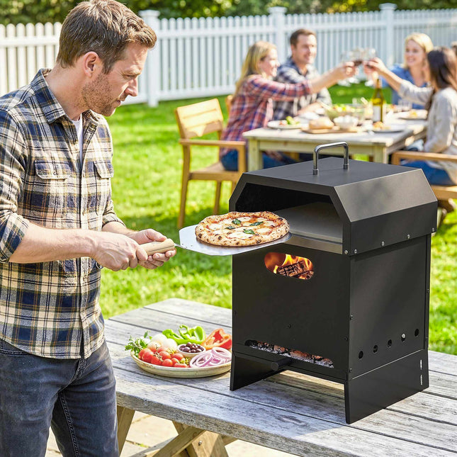 Four à pizza extérieur au feu de bois, 3 en 1 avec pierre et pelle à pizza