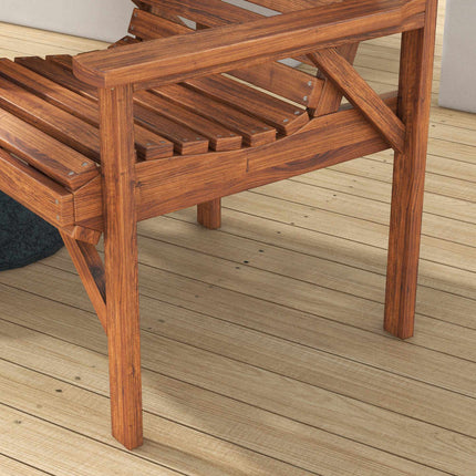 Outdoor-Balkonmöbel-Set aus Holz mit Tisch und Schirmloch