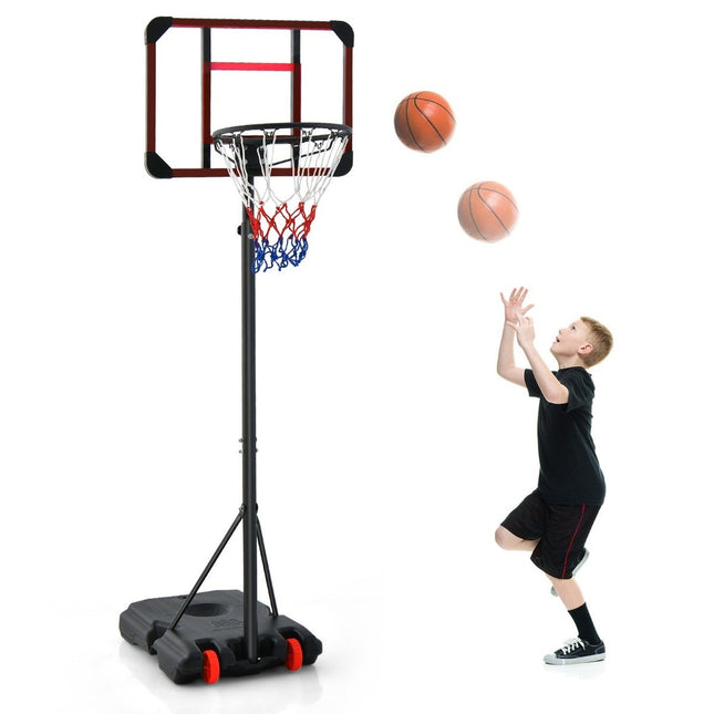 Panier de basket extérieur avec support 155-210 cm support de basket réglable en hauteur noir