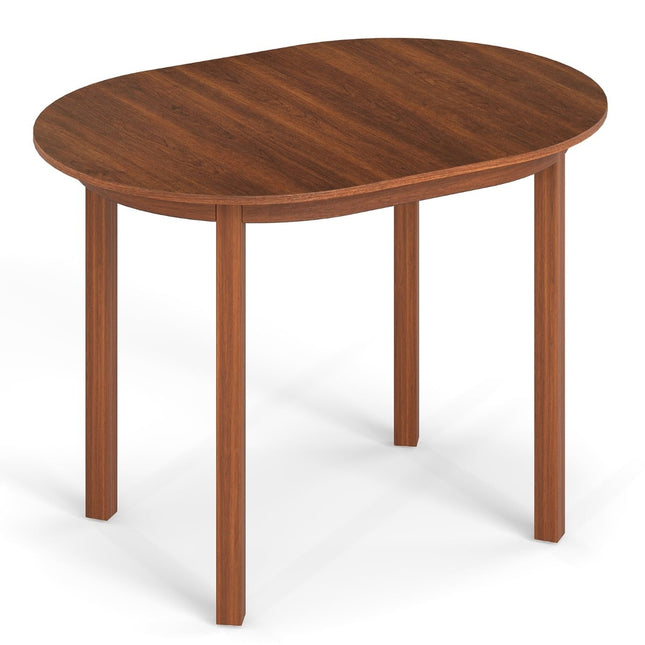 Ovaler Esstisch für 2-4 Personen, Nussbaumholz, 110x78x77 cm